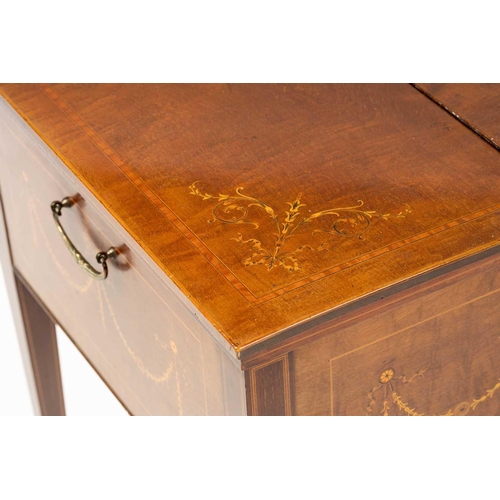 136 - An Edwardian Maple & Co of Tottenham Court Rd, Neo-Classical marquetry inlaid mahogany drinks table,... 