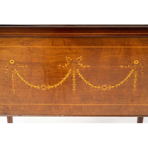 136 - An Edwardian Maple & Co of Tottenham Court Rd, Neo-Classical marquetry inlaid mahogany drinks table,... 