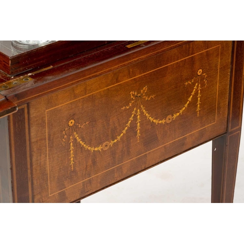 136 - An Edwardian Maple & Co of Tottenham Court Rd, Neo-Classical marquetry inlaid mahogany drinks table,... 