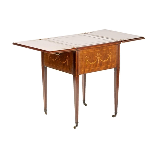 136 - An Edwardian Maple & Co of Tottenham Court Rd, Neo-Classical marquetry inlaid mahogany drinks table,... 