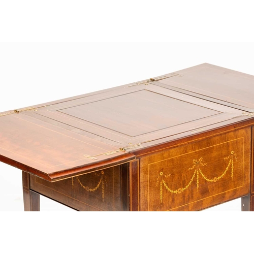 136 - An Edwardian Maple & Co of Tottenham Court Rd, Neo-Classical marquetry inlaid mahogany drinks table,... 