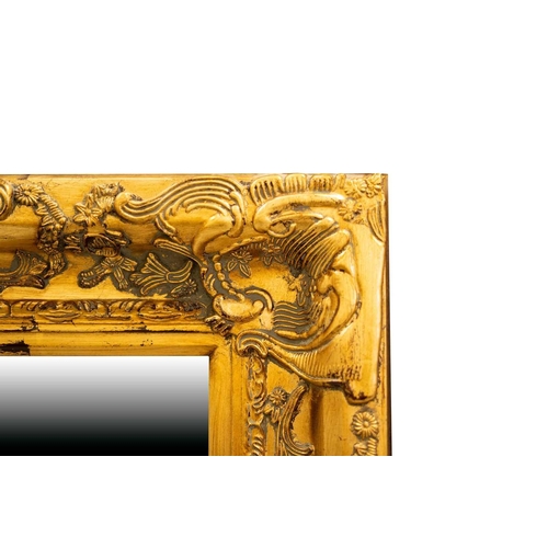 148 - A 19th century style rectangular gilt framed wall mirror, 20th/21st century, with deep bevelled mirr... 