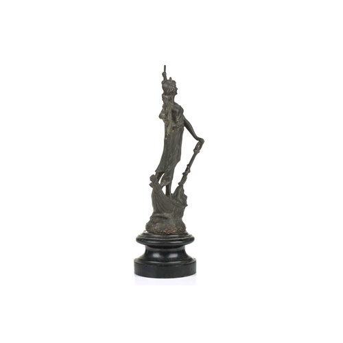 163 - A late grand tour patinated bronze reduction of the Furietti Centaur, 19th century, with arm aloft a... 