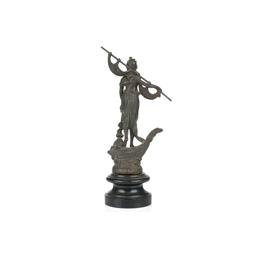 163 - A late grand tour patinated bronze reduction of the Furietti Centaur, 19th century, with arm aloft a... 