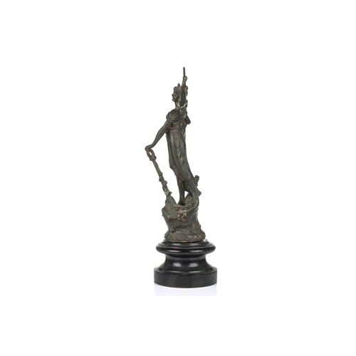 163 - A late grand tour patinated bronze reduction of the Furietti Centaur, 19th century, with arm aloft a... 