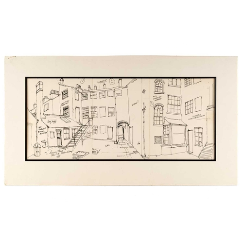 17 - † George Cunningham (1924 - 1996), '35 Outworkers Yard, Carver Street', exhibition label verso Rensh... 