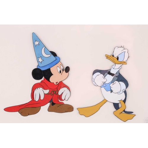 178 - An original Disney animation production cel, featuring 'Mickey as Sorcerer' and Donald Duck, from th... 