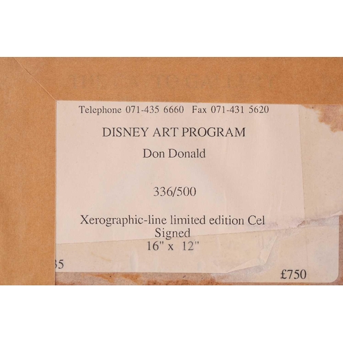 183 - A hand-painted Xerographic character cel from the 1937 Disney cartoon 'Don Donald', from a limited e... 