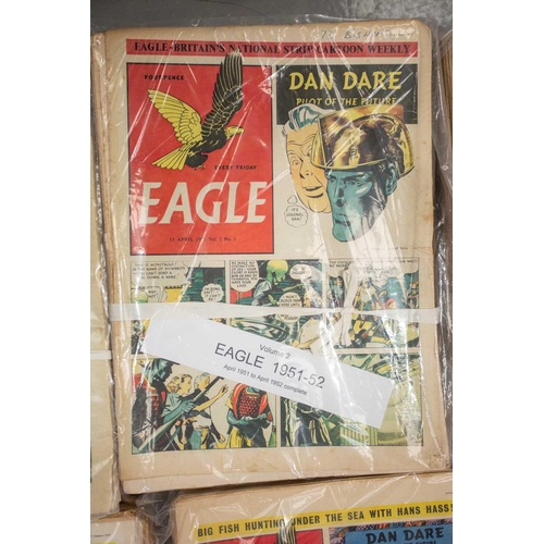 188 - A complete run of the first set of Eagle comics, (997 issues in 20 volumes), 1950-1969, to include i... 