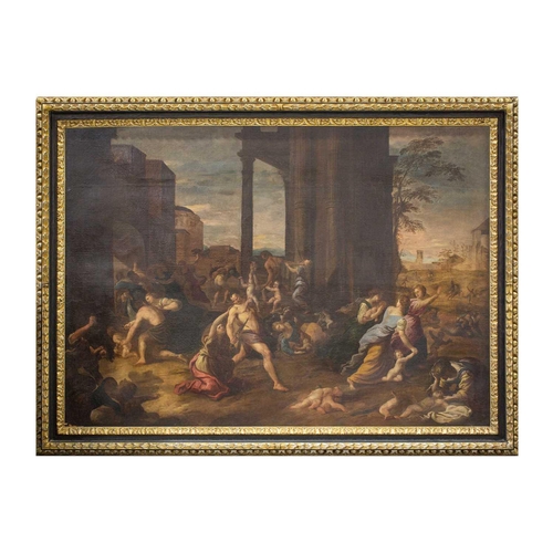 3 - Manner of Peter Paul Rubens, The Massacre of the Innocents, unsigned, very large oil on canvas, 118 ... 