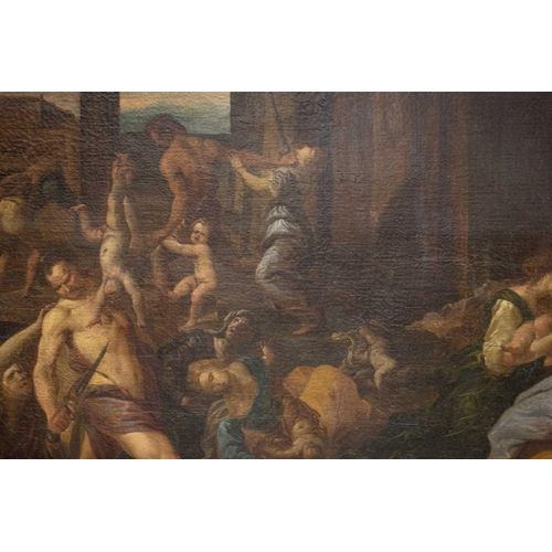 3 - Manner of Peter Paul Rubens, The Massacre of the Innocents, unsigned, very large oil on canvas, 118 ... 