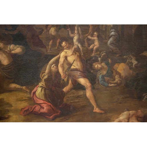 3 - Manner of Peter Paul Rubens, The Massacre of the Innocents, unsigned, very large oil on canvas, 118 ... 