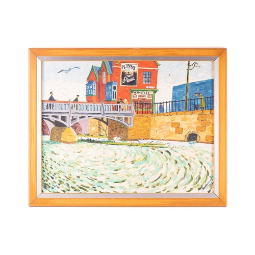 31 - † Joe Scarborough (b.1938), 'The Bridge at Nursery Street', signed and dated 1972, oil on canvas, fr... 