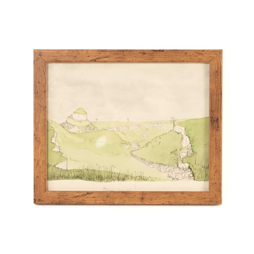 39 - † George Cunningham (1924-1996), Landscape with Sheffield in the distance, unsigned, watercolour, 24... 