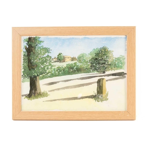 39 - † George Cunningham (1924-1996), Landscape with Sheffield in the distance, unsigned, watercolour, 24... 