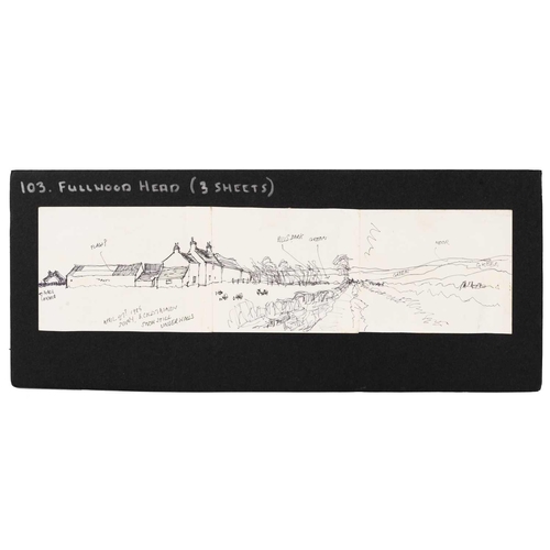 41 - † George Cunningham (1924 - 1996), panoramic views of Sheffield streets and the Peak District, en pl... 