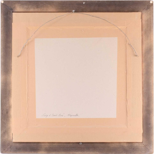 50 - † George Hosotte (b 1936 French), Neige à Saint Moré, signed and dated 1986, inscribed verso, waterc... 