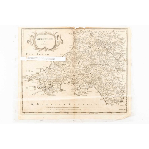 59 - A collection of five early unframed monochrome engraved maps, comprising 'Britannia Saxonica' by Rob... 