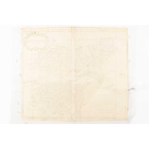 59 - A collection of five early unframed monochrome engraved maps, comprising 'Britannia Saxonica' by Rob... 