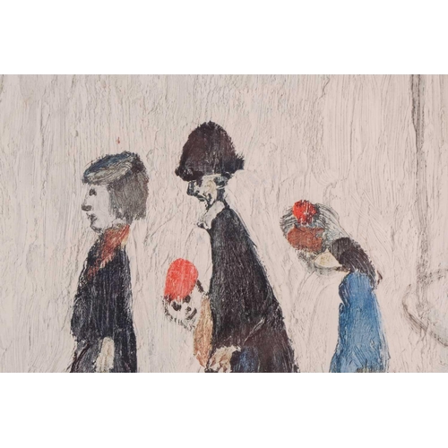 62 - † Laurence Stephen Lowry RA (1887-1976) British, 'The Family', limited edition print, pencil signed ... 