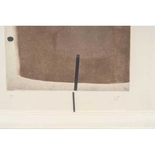 64 - † Victor Pasmore, Untitled 1974, monogrammed Printer's Proof, aquatint with etching and screenprint,... 