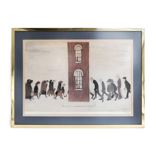 65 - † Laurence Stephen Lowry RA (1887-1976) British, 'The Meeting Point', limited edition print, pencil ... 