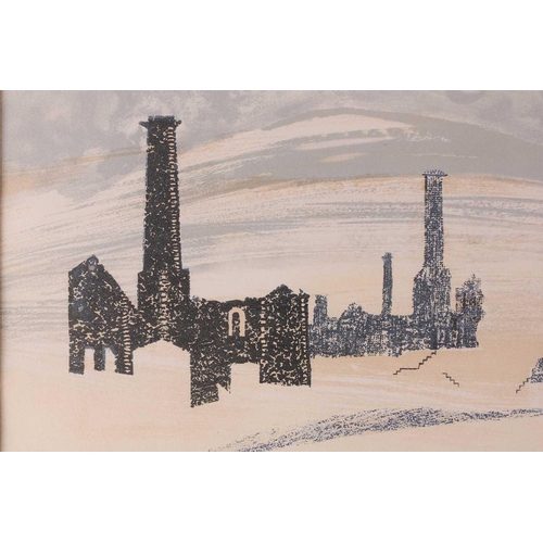 71 - † John Humphrey Spender (1910 - 2005), Cornish Tin Mines, signed and dated '71 in pencil, lithograph... 