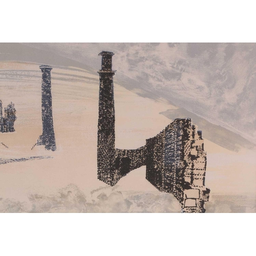 71 - † John Humphrey Spender (1910 - 2005), Cornish Tin Mines, signed and dated '71 in pencil, lithograph... 