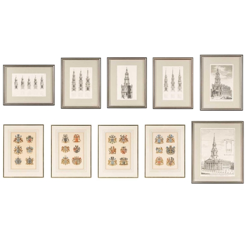 72 - A set of four late 19th century prints of Dutch Heraldic coats of arms, from Johannes Baptist Rietst... 