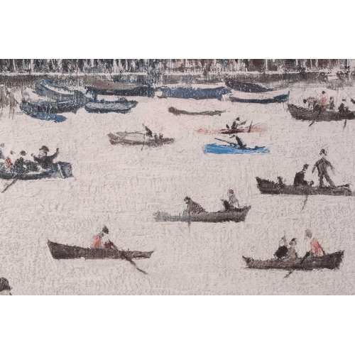 74 - † Laurence Stephen Lowry RA (1887-1976) British, 'Crime Lake', limited edition print, signed in penc... 