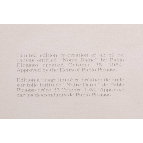 75 - † After Pablo Picasso (1881 - 1973) 'Notre Dame', Picasso Estate Collection limited edition colour l... 