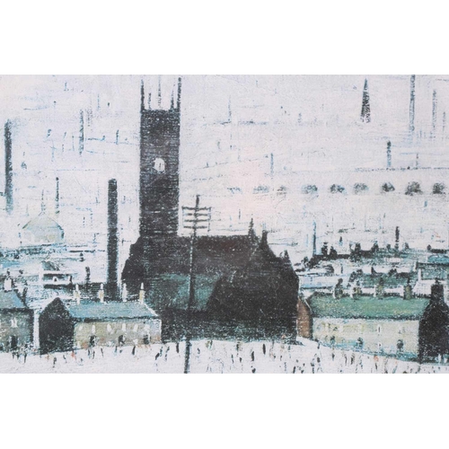 76 - † Laurence Stephen Lowry RA (1887-1976) British, 'An Industrial Town', limited edition print signed ... 