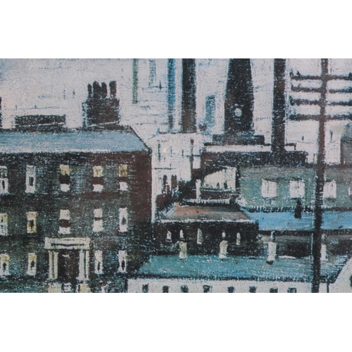 76 - † Laurence Stephen Lowry RA (1887-1976) British, 'An Industrial Town', limited edition print signed ... 