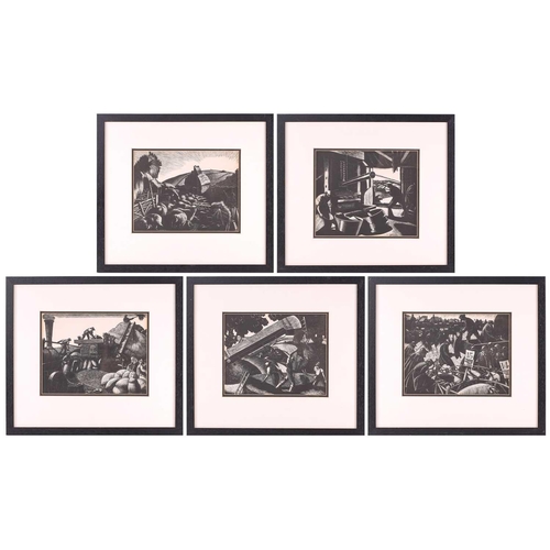 77 - † Claire Leighton (1898-1989), a set of five monochrome prints, from 'The Farmer's Year', each circa... 