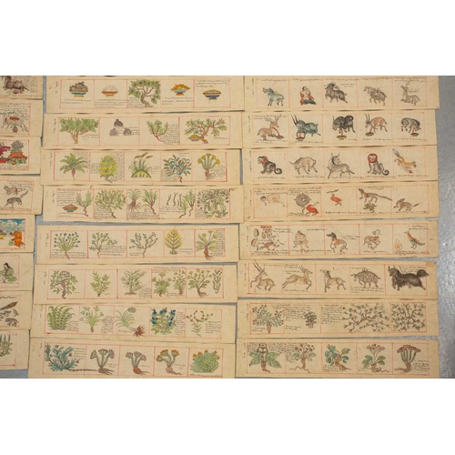 98 - A Tibetan medical manuscript rKyang-sel, early - mid 20th century, comprising ninety hand drawn and ... 