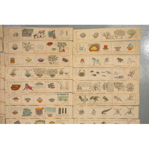 98 - A Tibetan medical manuscript rKyang-sel, early - mid 20th century, comprising ninety hand drawn and ... 