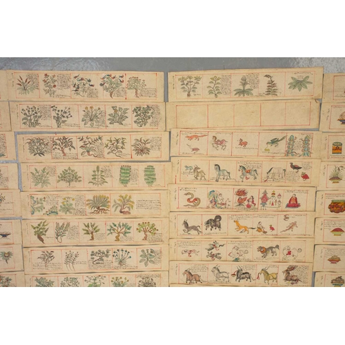 98 - A Tibetan medical manuscript rKyang-sel, early - mid 20th century, comprising ninety hand drawn and ... 