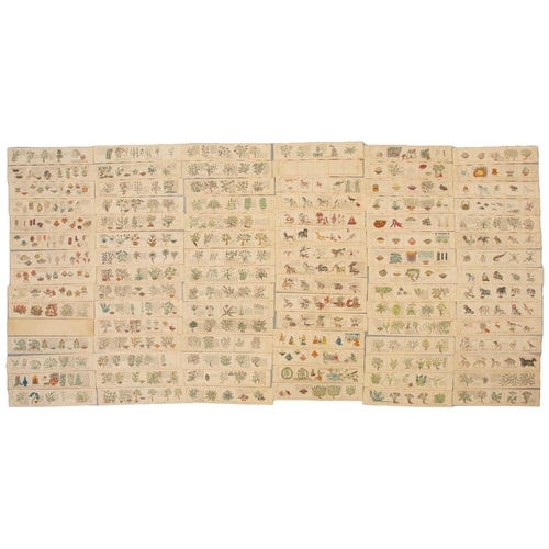 98 - A Tibetan medical manuscript rKyang-sel, early - mid 20th century, comprising ninety hand drawn and ... 