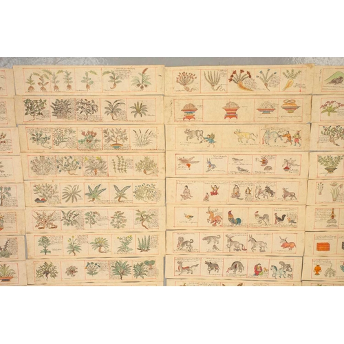 98 - A Tibetan medical manuscript rKyang-sel, early - mid 20th century, comprising ninety hand drawn and ... 