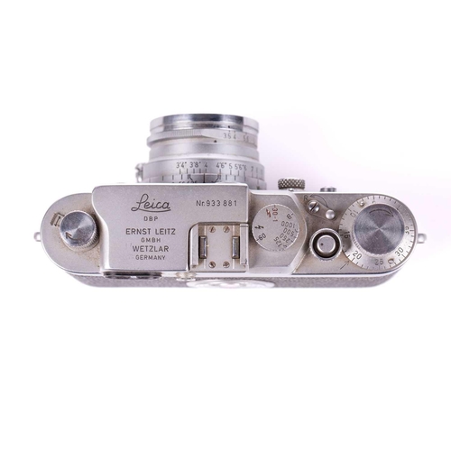 191 - A 1958 Leica DBP Ernst Leitz GMBH Wetzlar IIIg camera, (No 933881), with Ernst Leitz GMBH Wetzlar Su... 