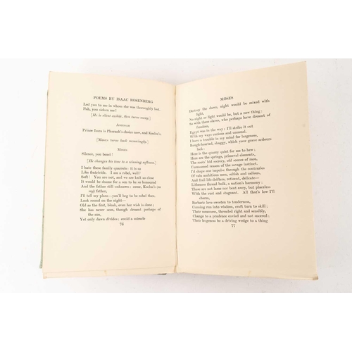 205 - Rosenberg (Isaac); 'Poems', 1922 first edition, London, Willaim Heinemann, portrait frontispiece, or... 