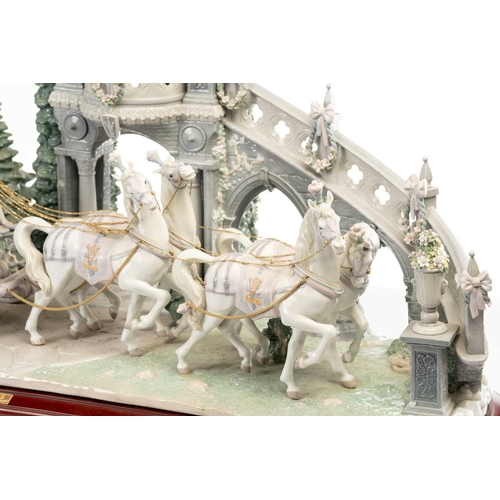 228 - A large and impressive Lladro figure group, 'Cinderella's Arrival' No 263 (edition of 1,500?) modell... 