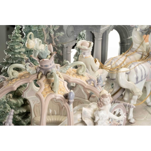 228 - A large and impressive Lladro figure group, 'Cinderella's Arrival' No 263 (edition of 1,500?) modell... 