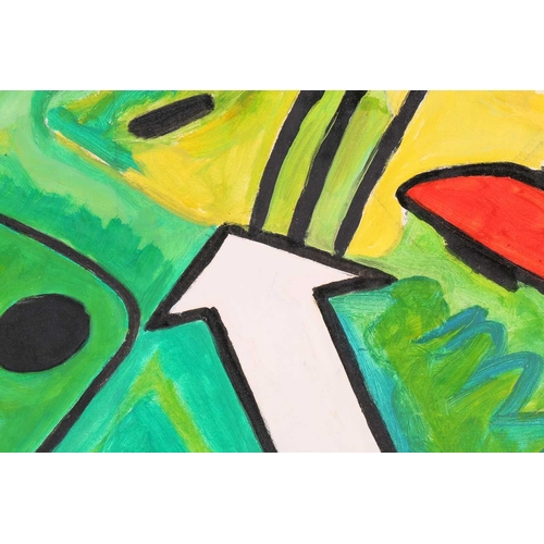 14 - † Art Derry (1930 - 1992) Trinidadian British, Abstract Landscape, inscribed faintly on the reverse,... 