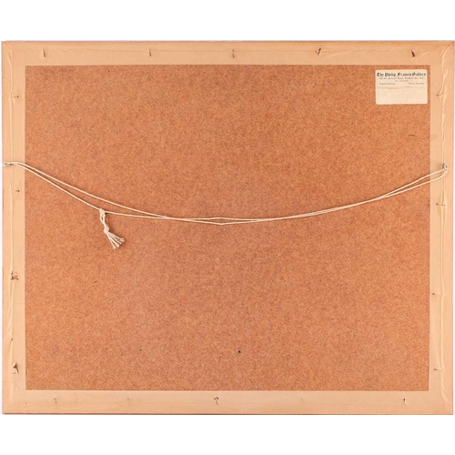 21 - † Pamela Townsend (1920-2019) British, 'Cyclists passing Christ's College, Cambridge', 'Bicycles lea... 