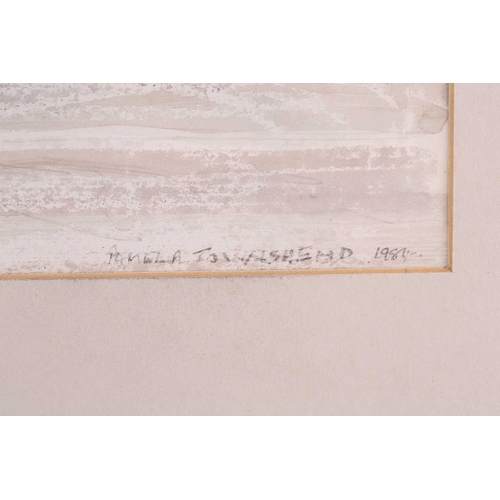 29 - Pamela Townsend (1920 - 2019), 'Boys fishing', 'Boat on Brighton Beach' and 'A blustery walk on the ... 