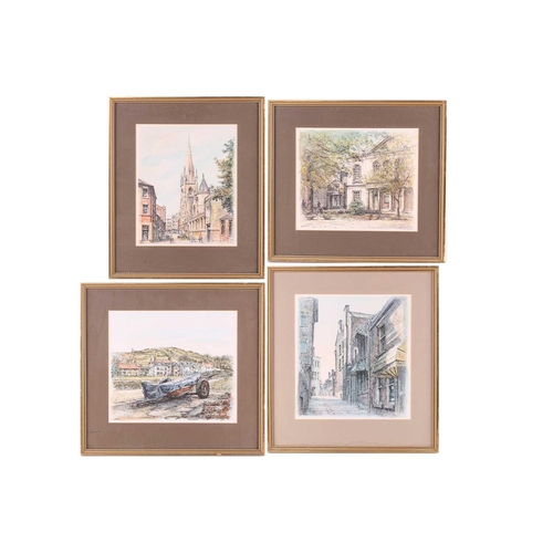 32 - Joyce Irwin (British, 20th century), The Top of Fig Tree Lane (Sheffield), Norfolk Row (Sheffield), ... 