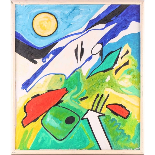 14 - † Art Derry (1930 - 1992) Trinidadian British, Abstract Landscape, inscribed faintly on the reverse,... 