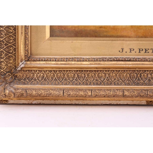 15 - Manner of Joseph Paul Pettitt (1812 - 1882), cattle grazing beneath a tree, a town in the distant, u... 