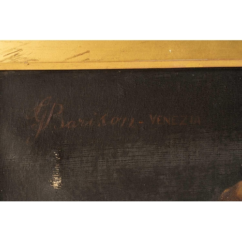 20 - Giuseppe Barison (1853-1931) Italian, Lady wearing a polka dot scarf, signed G. Barison - Venezia to... 